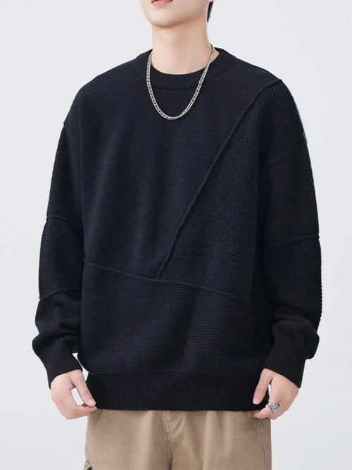 Pull Col Rond Oversize Homme