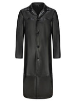Veste Longue Boutonnée Manches Longues Homme