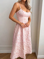 Robe Midi Évasée Texturée