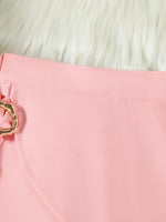 Ensemble Fille « Little Princess » Top Fleur & Jupe-Short Portefeuille — Style Chic & Kawaii Distingué