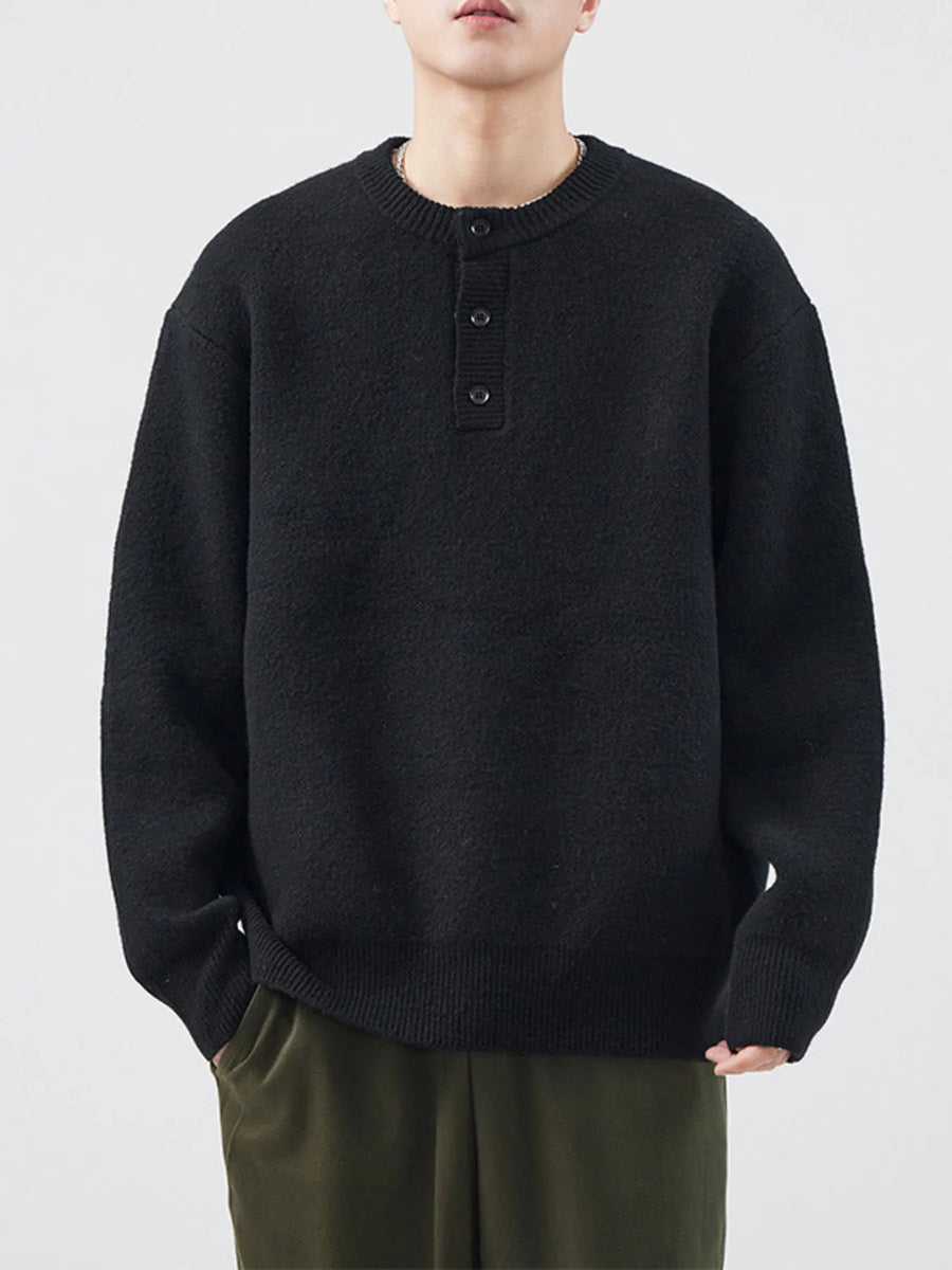 Pull Boutonné Bord-Côte Homme