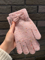 Gants Tricotés Détail Nœud