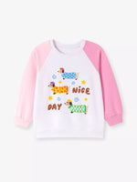 Sweat Manches Raglan Motif Chien Cartoon Enfant