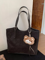 Sac À Main Structuré & Breloque Peluche Amovible