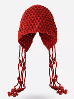 Bonnet Tricoté À Franges