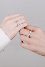 Bague Minimaliste Moissanite Plaquée Rhodium