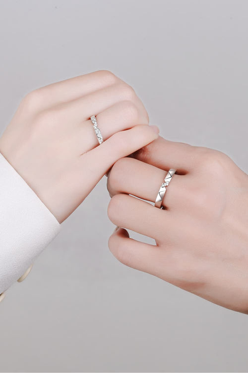 Bague Minimaliste Moissanite Plaquée Rhodium
