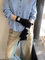 Gants Chauds Tricot Torsadé