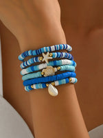 Bracelet 6 Pièces Perles Céramique & Coquillage