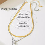 Collier Chaîne Pendentif Minimaliste 2 Pièces
