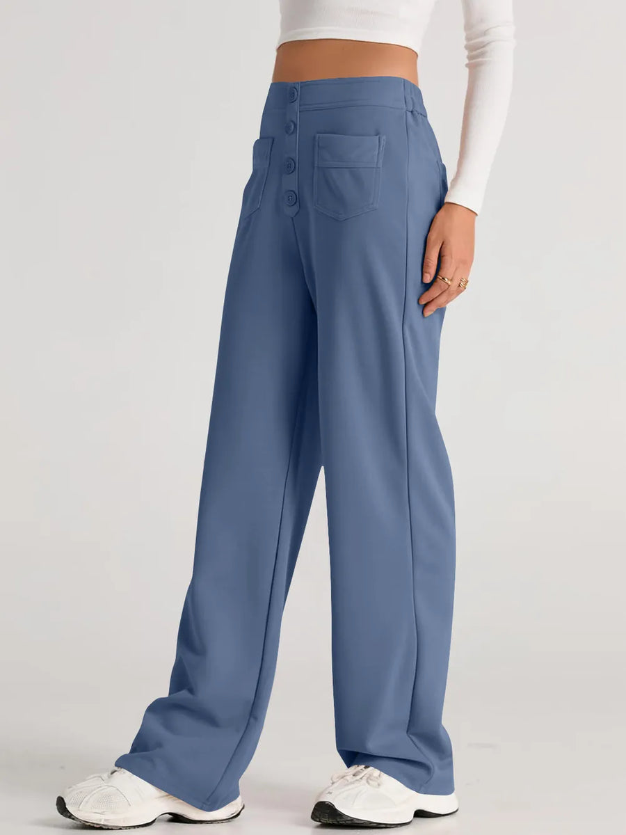 Pantalon Large Taille Haute