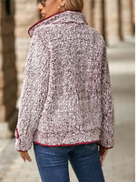 Veste Boutonnée Duveteuse À Poches