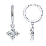 Créoles Pendantes Moissanite Argent 925
