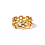 Bague Ajourée Plaqué Or 18K