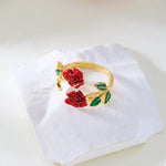Parure Bague Croisée & Bracelet Plaqué Or Rose
