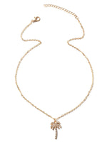 Collier Pendentif Palmier En Zircon